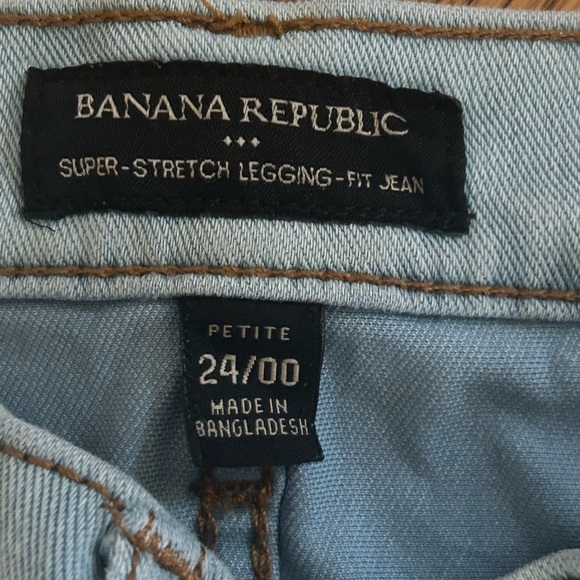 Banana Republic Light Wash Super Stretch Petite Skinny Jeans Legging Size 24/00 - Picture 2 of 2